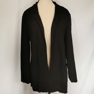 Christian Siriano Open Front Knit Blazer/Cardigan in Black - Sz M